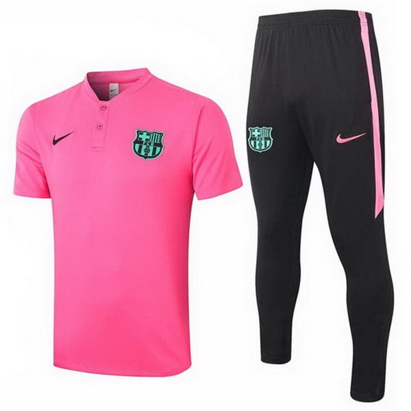 Polo Barcelona Conjunto Completo 2020-2021 Rosa Negro